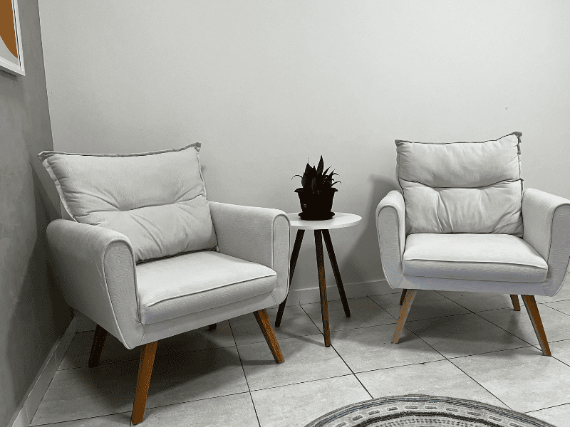 Sala de atendimento do consultório de psicologia na Asa Sul